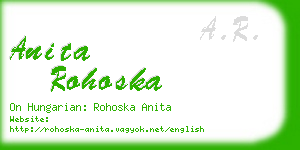 anita rohoska business card